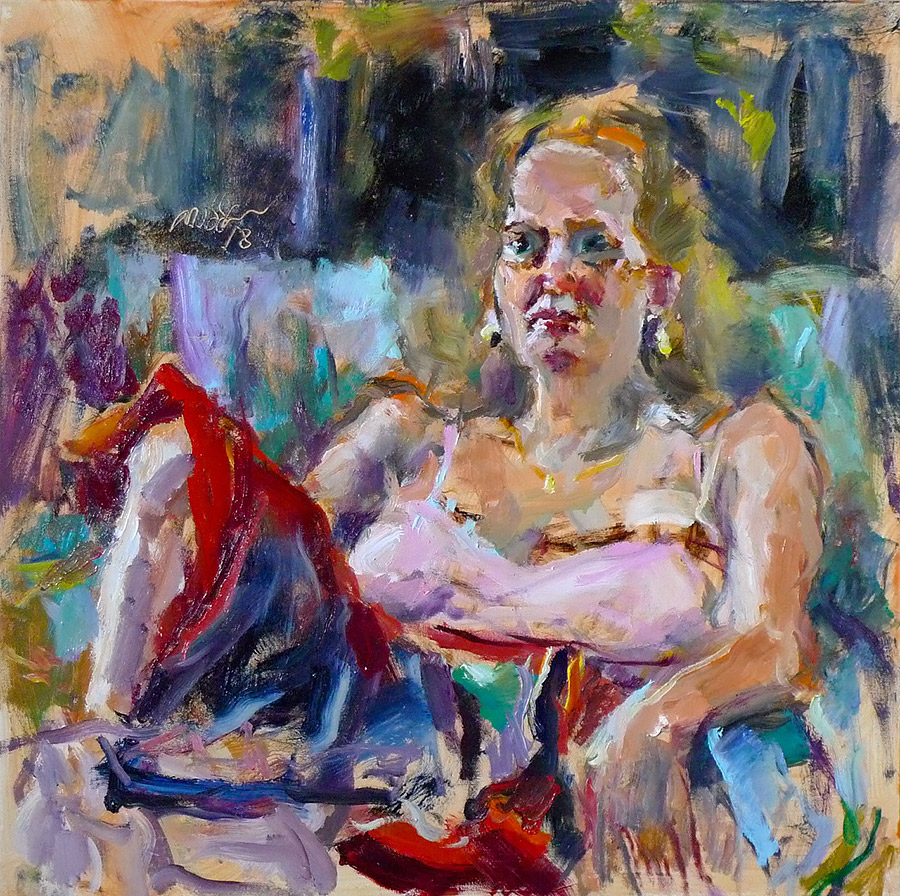 Raoul Middleman painting, Miss Ruth