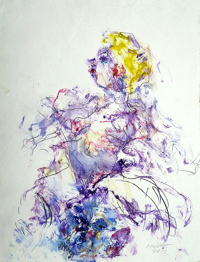 Raoul Middleman, 2017 Monoprint I