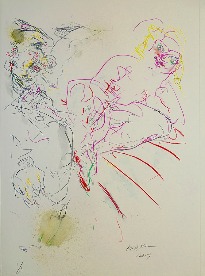 Raoul Middleman, 2017 Monoprint M