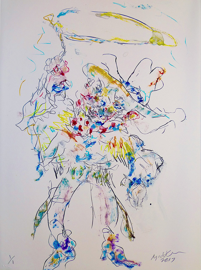 Raoul Middleman, 2017 Monoprint O
