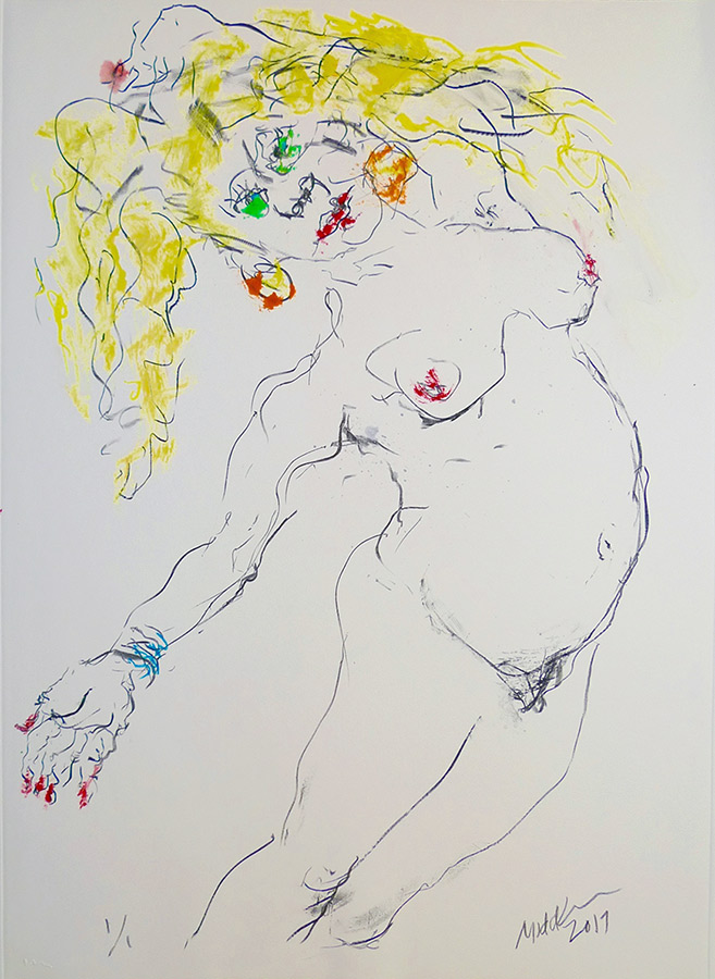Raoul Middleman, 2017 Monoprint P