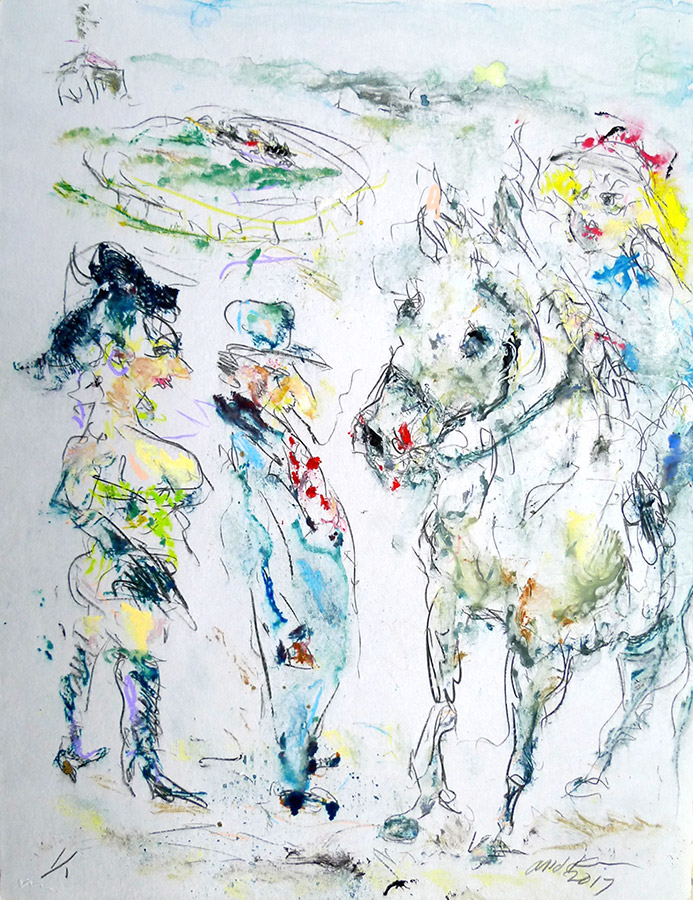 Raoul Middleman, 2017 Monoprint Za