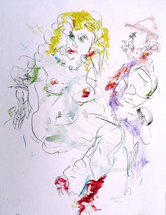 Raoul Middleman, 2017 Monoprint Zd