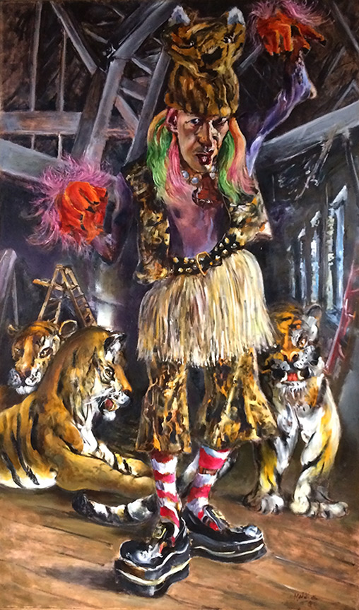 Raoul Middleman painting, The Den of Denny