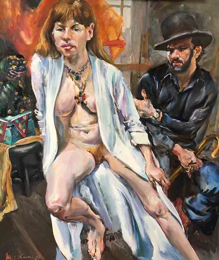 Raoul Middleman painting, White Robe