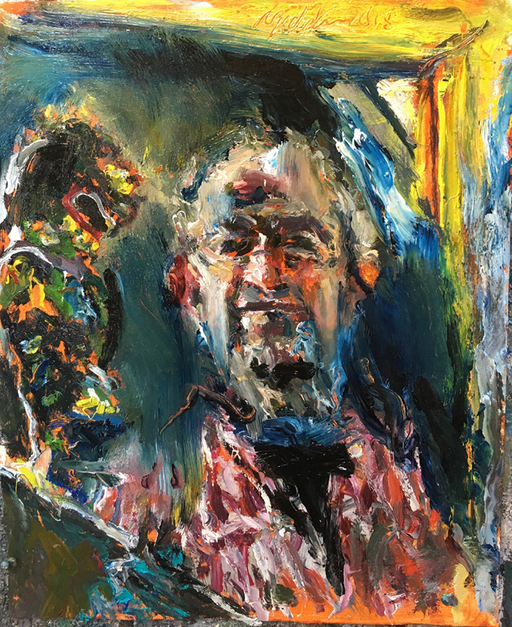 Raoul Middleman Self Portrait paintings, Self And Mirror