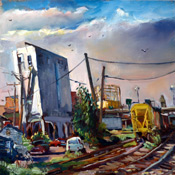 Raoul Middleman cityscapes gallery