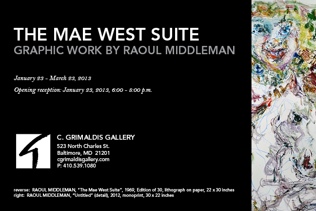 Invitation to The Mae West Suite by Raoul Middleman