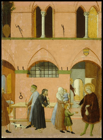 Master of the Osservanza, Saint Anthony Distributing His Wealth to the Poor