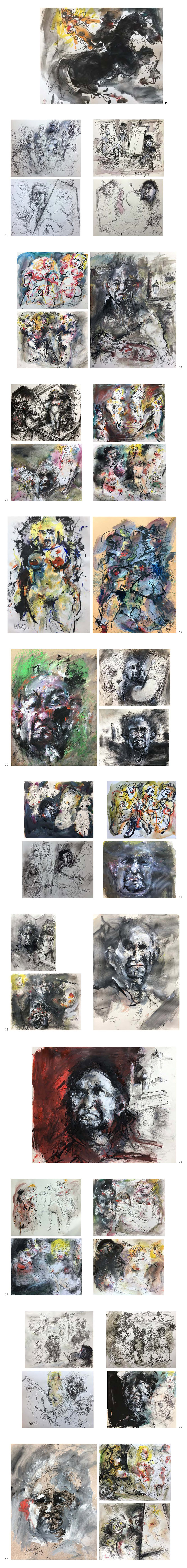 Raoul Middleman Drawing on Dreams book, pp. 25-36