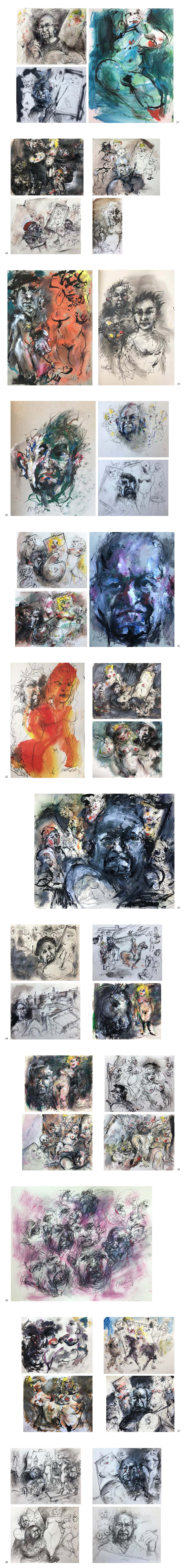 Raoul Middleman Drawing on Dreams book, pp. 37-48