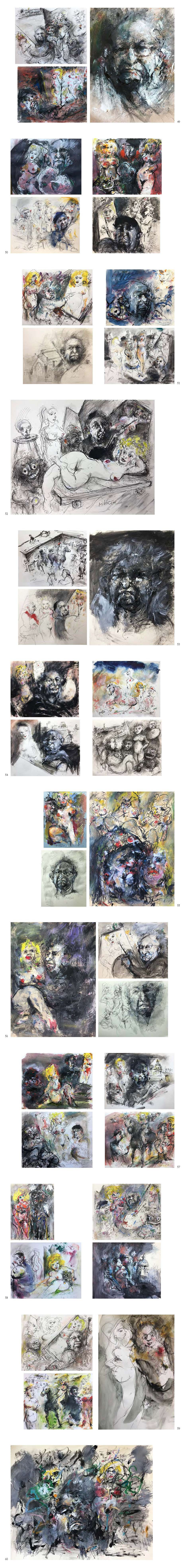 Raoul Middleman Drawing on Dreams book, pp. 49-60