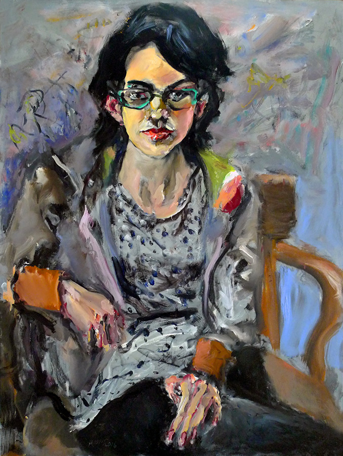 Raoul Middleman painting, Meghan