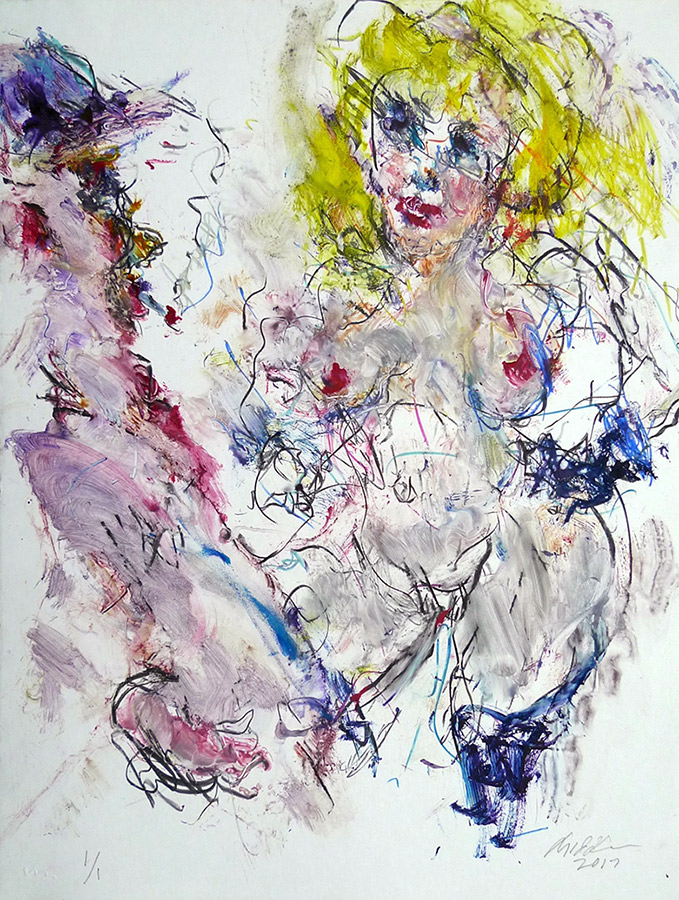 Raoul Middleman, 2017 Monoprint H