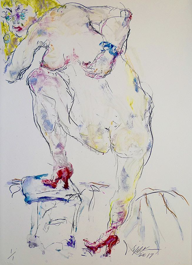 Raoul Middleman, 2017 Monoprint P