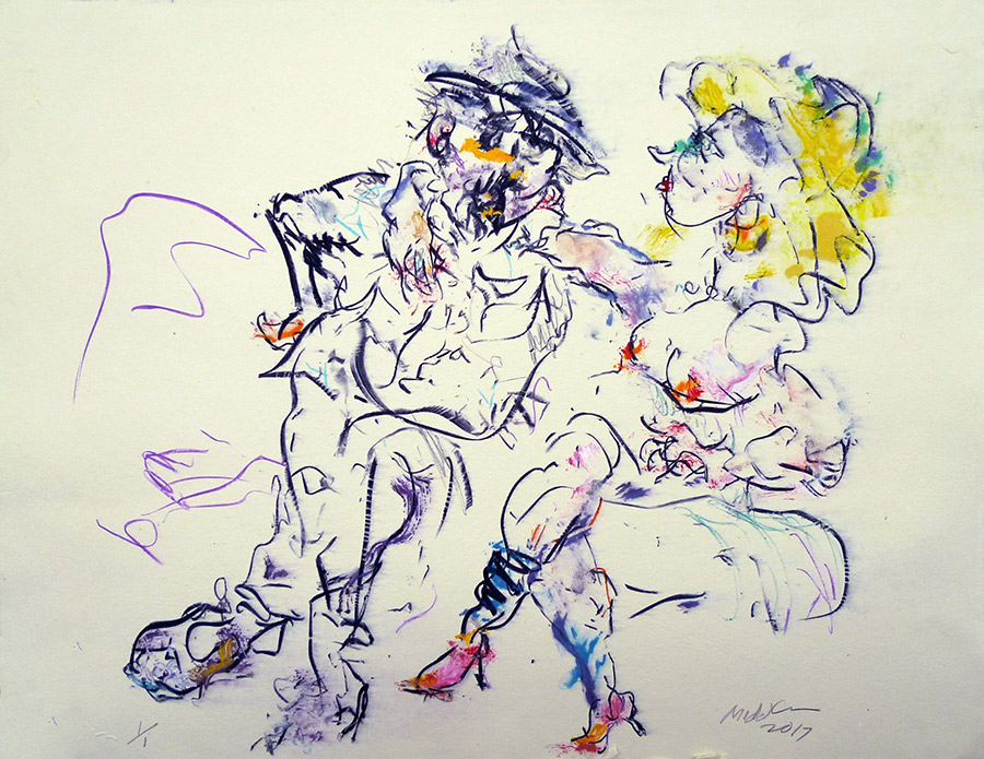 Raoul Middleman, 2017 Monoprint U