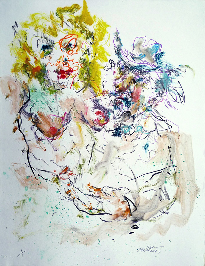 Raoul Middleman, 2017 Monoprint T