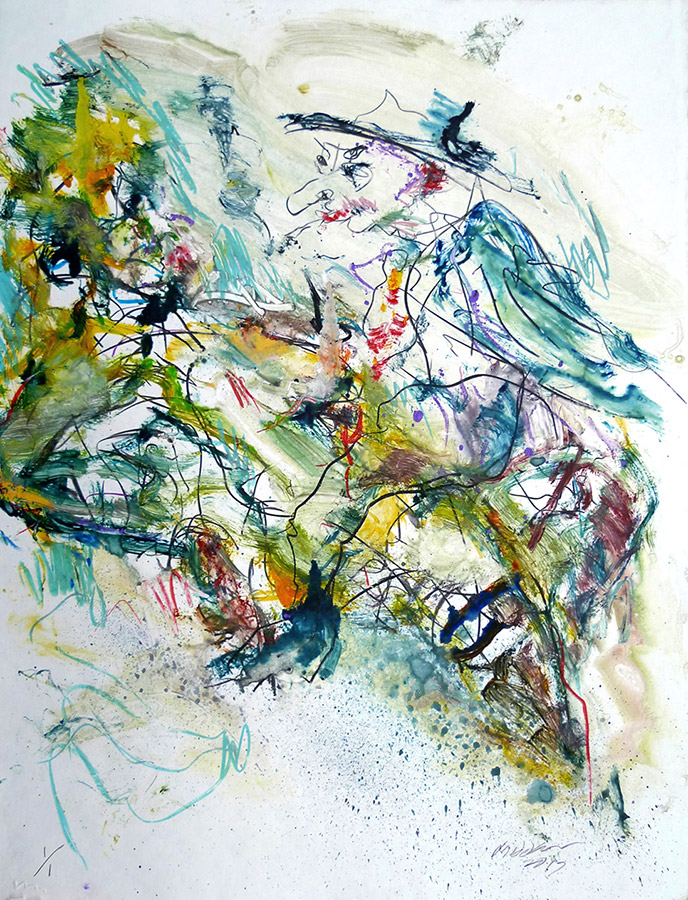 Raoul Middleman, 2017 Monoprint X