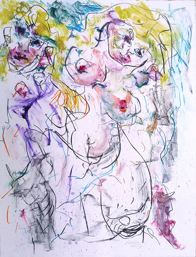 Raoul Middleman, 2017 Monoprint Zd