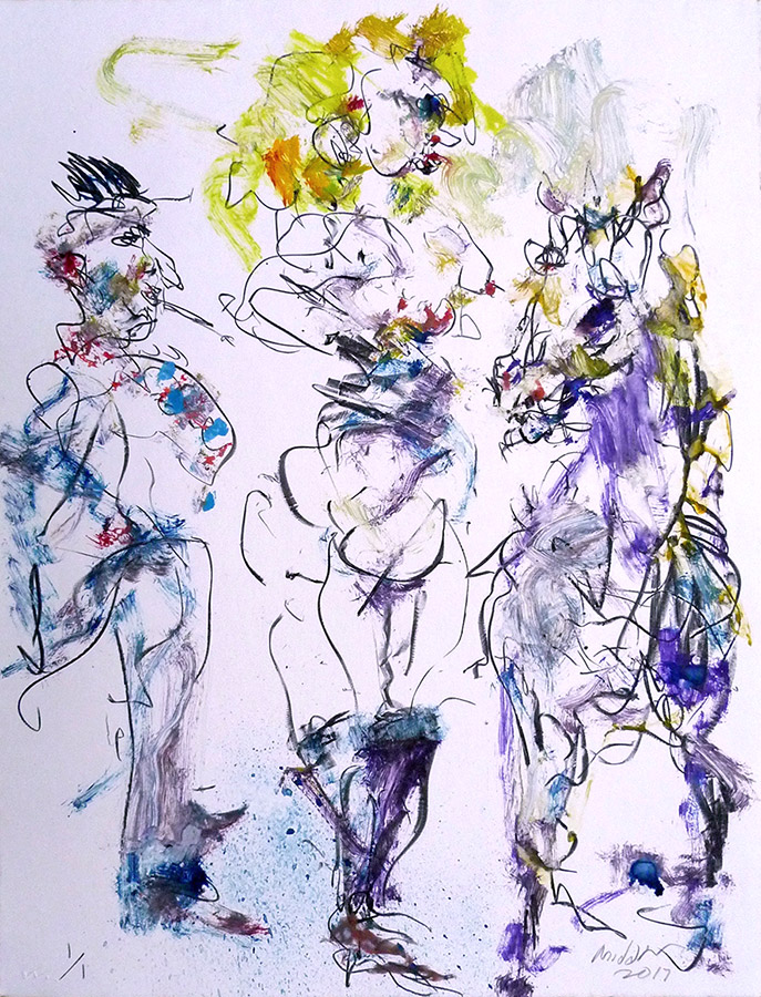 Raoul Middleman, 2017 Monoprint Zd