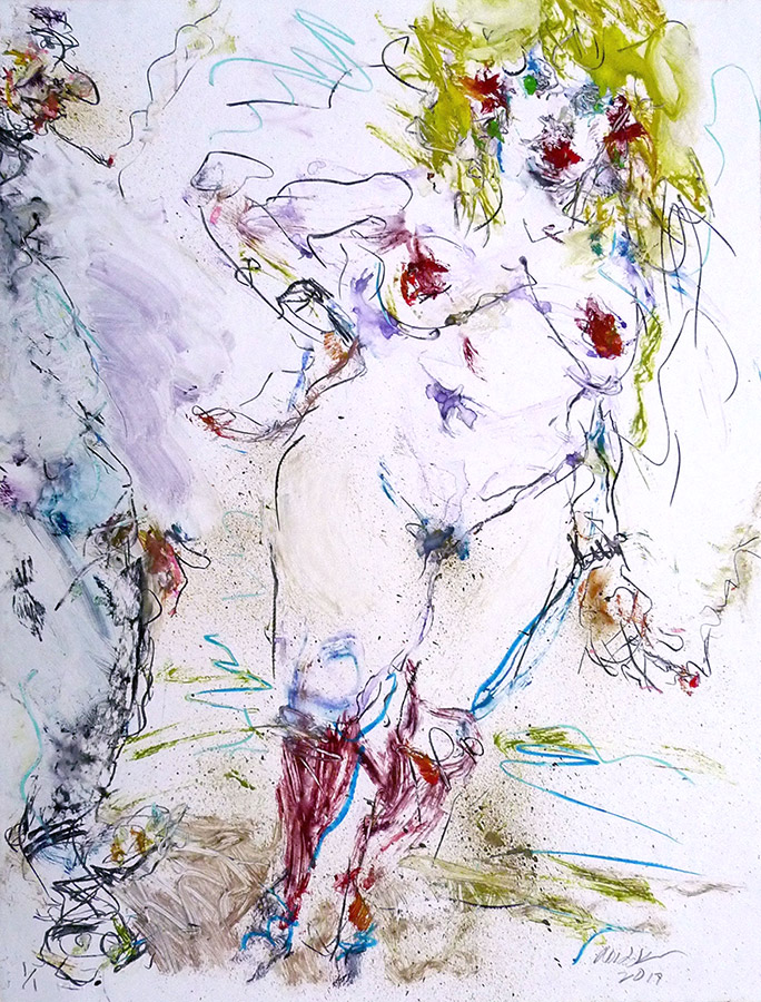 Raoul Middleman, 2017 Monoprint Zd