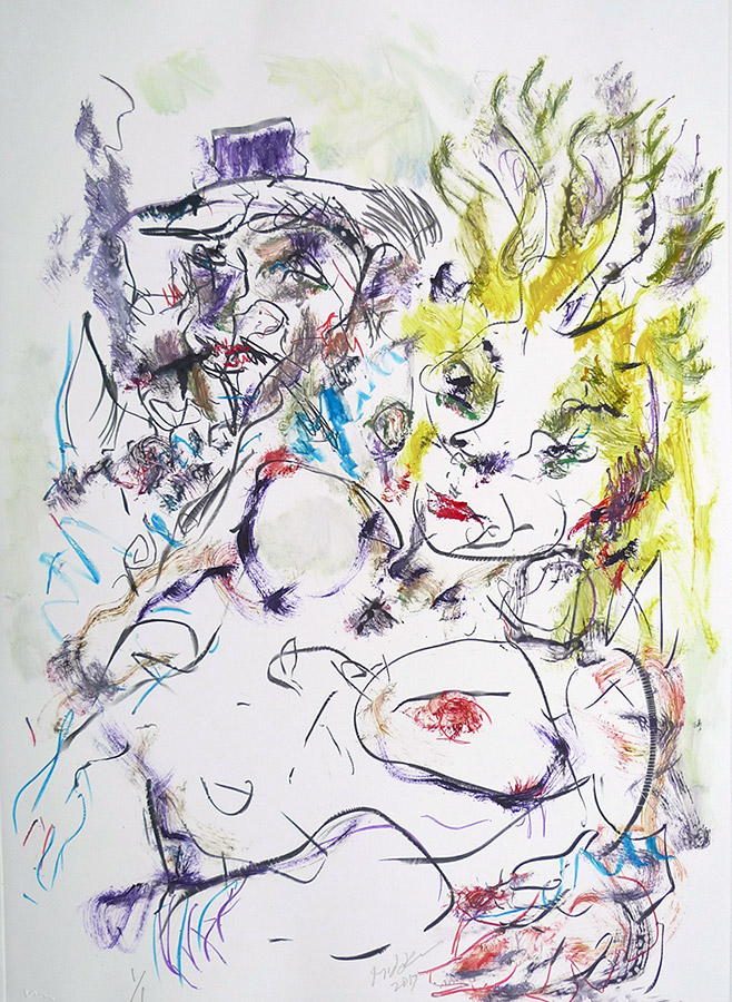Raoul Middleman, 2017 Monoprint Zo
