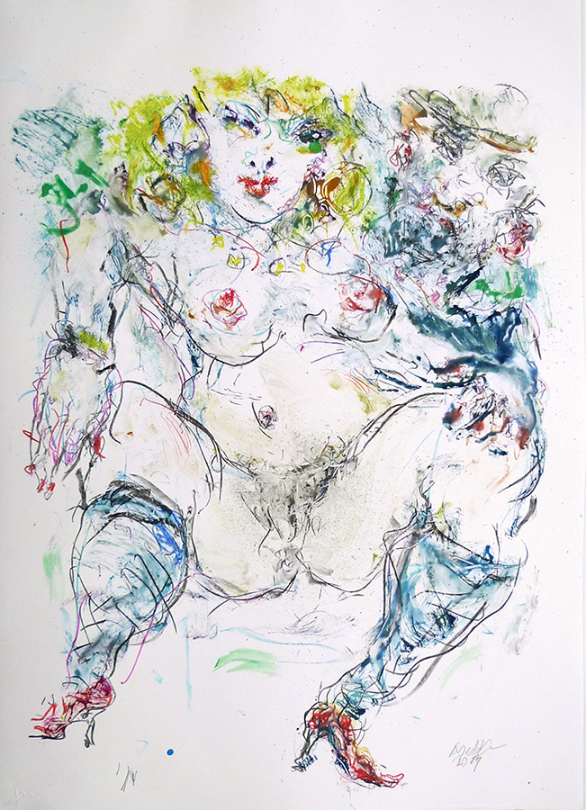 Raoul Middleman, 2017 Monoprint Zo