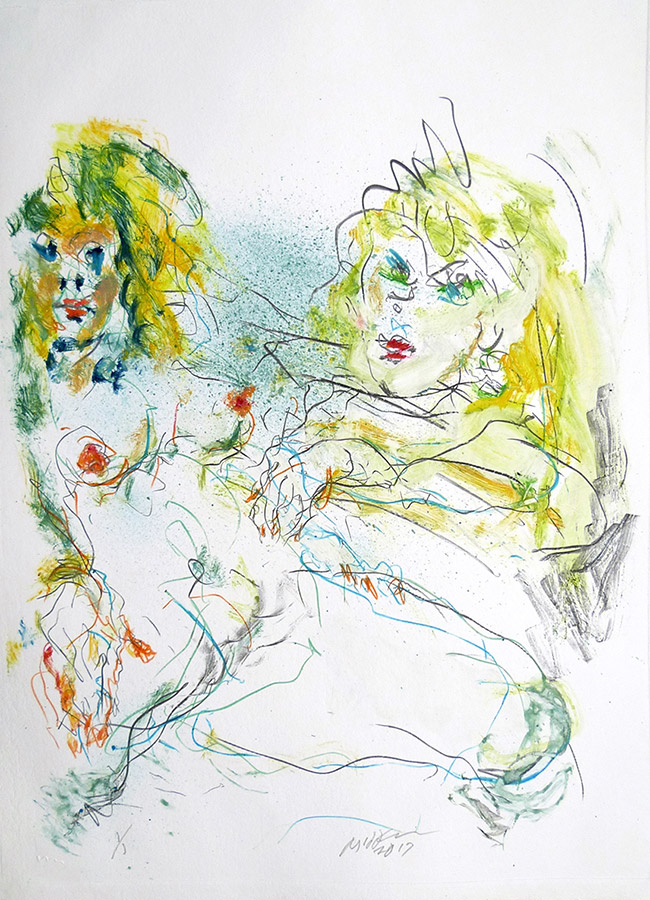 Raoul Middleman, 2017 Monoprint Zr