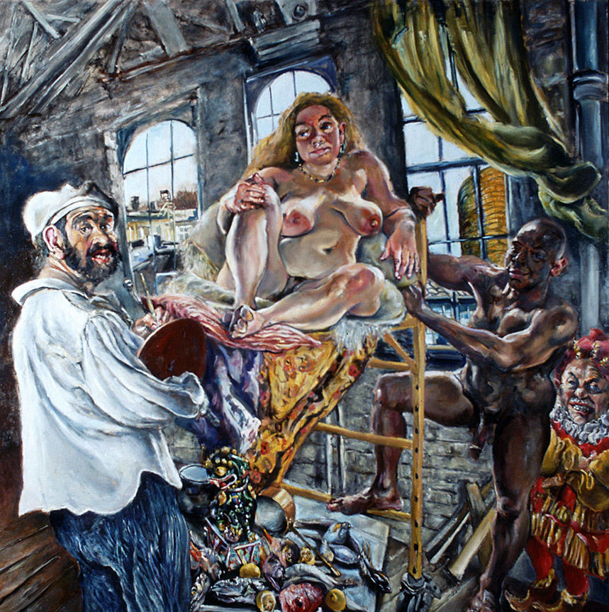 Raoul Middleman painting, The Intruder